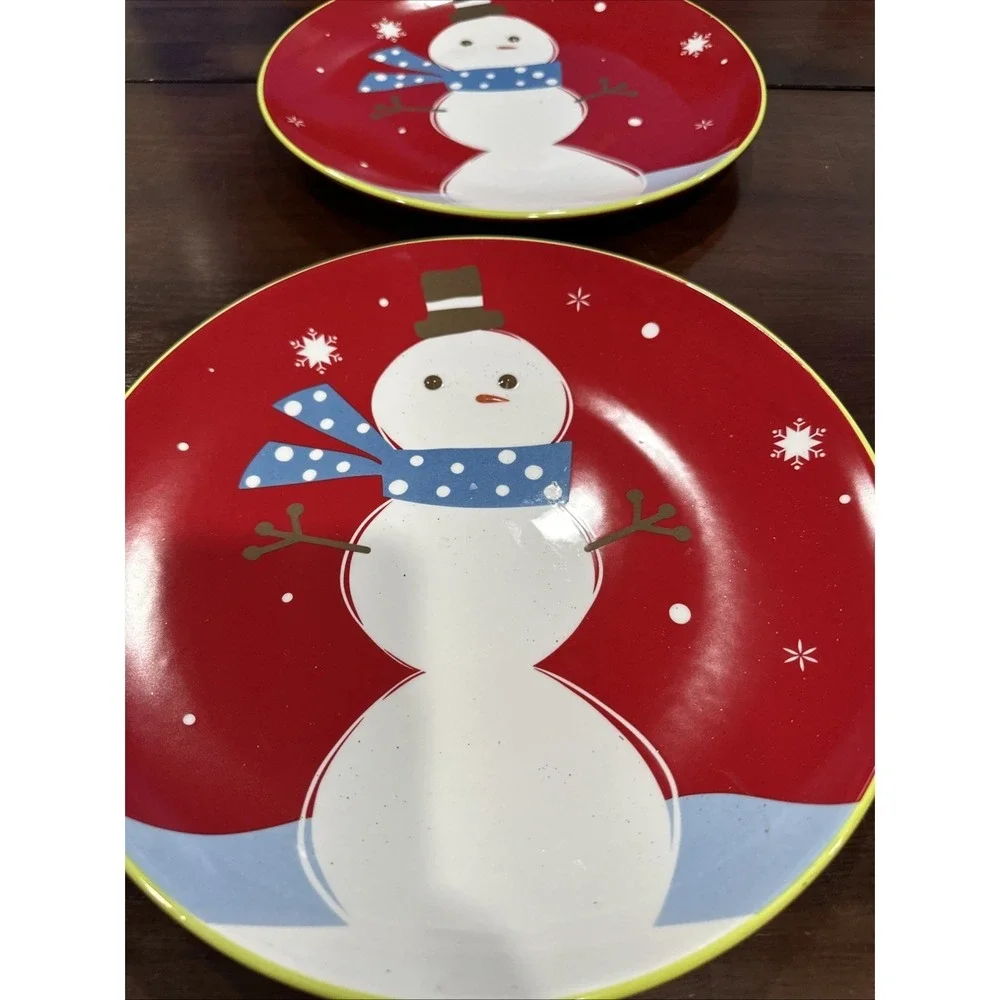 Target Home‎ Holiday 08 Snowman Be Merry Dinner Plate 11.25